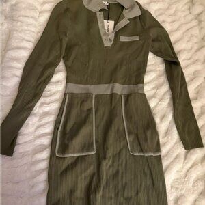 Stylish Olive Green Dress